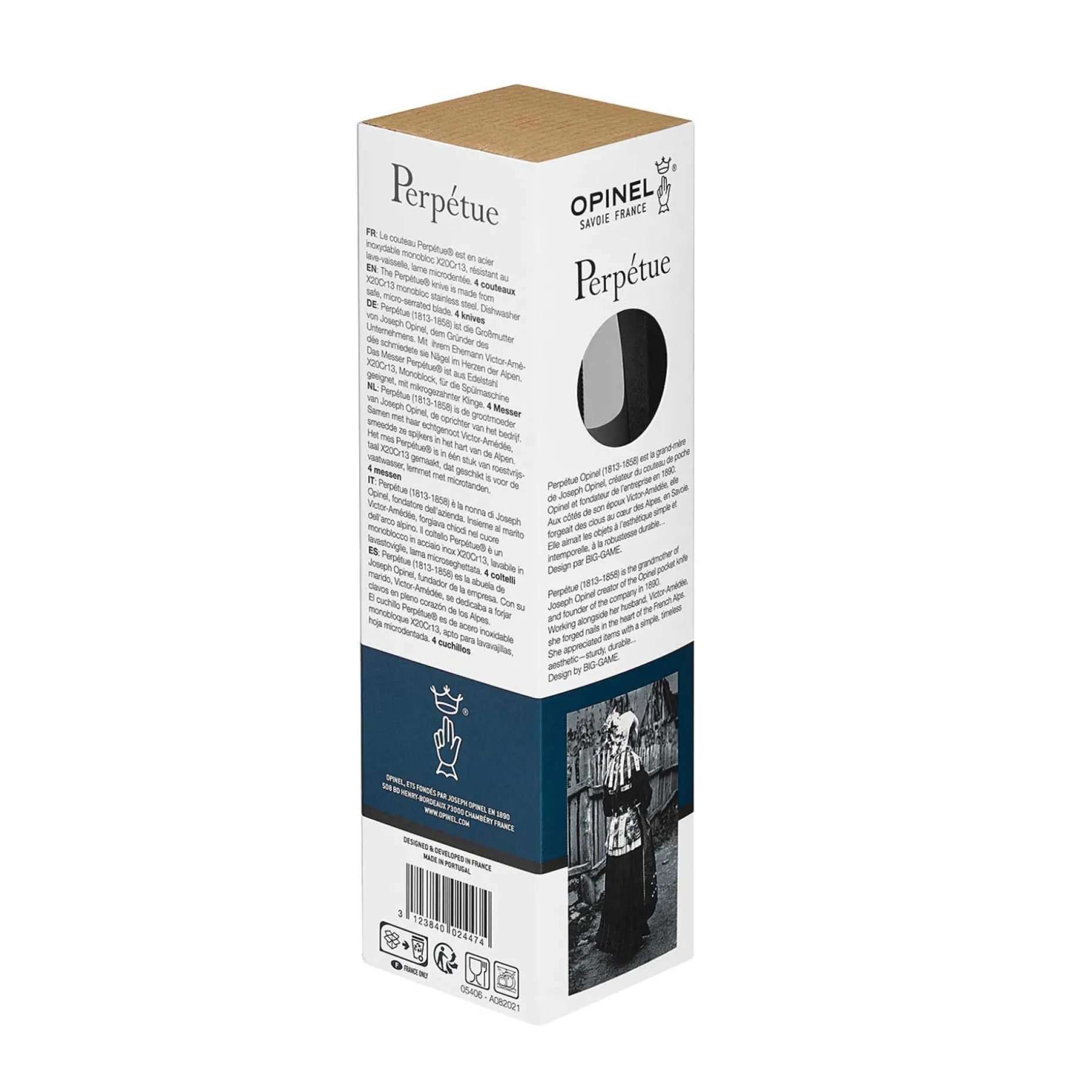 Boite de 4 couteaux de table Perpétue