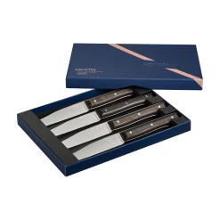 Coffret de 4 couteaux de table Facette Frêne sombre