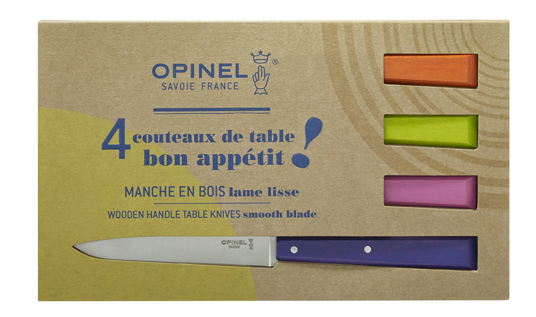 Coffret de 4 couteaux de table N°125 Bon Appétit Pop