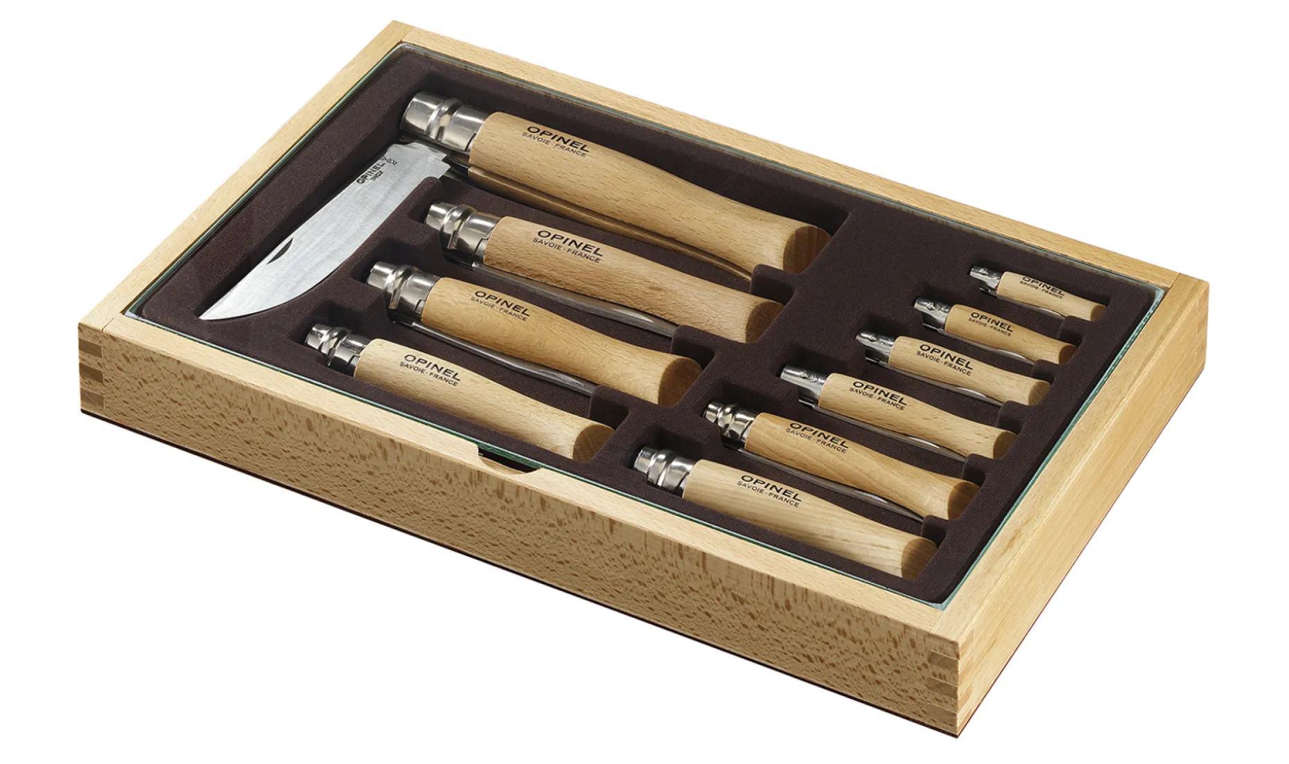 Vitrine 10 Couteaux Inox